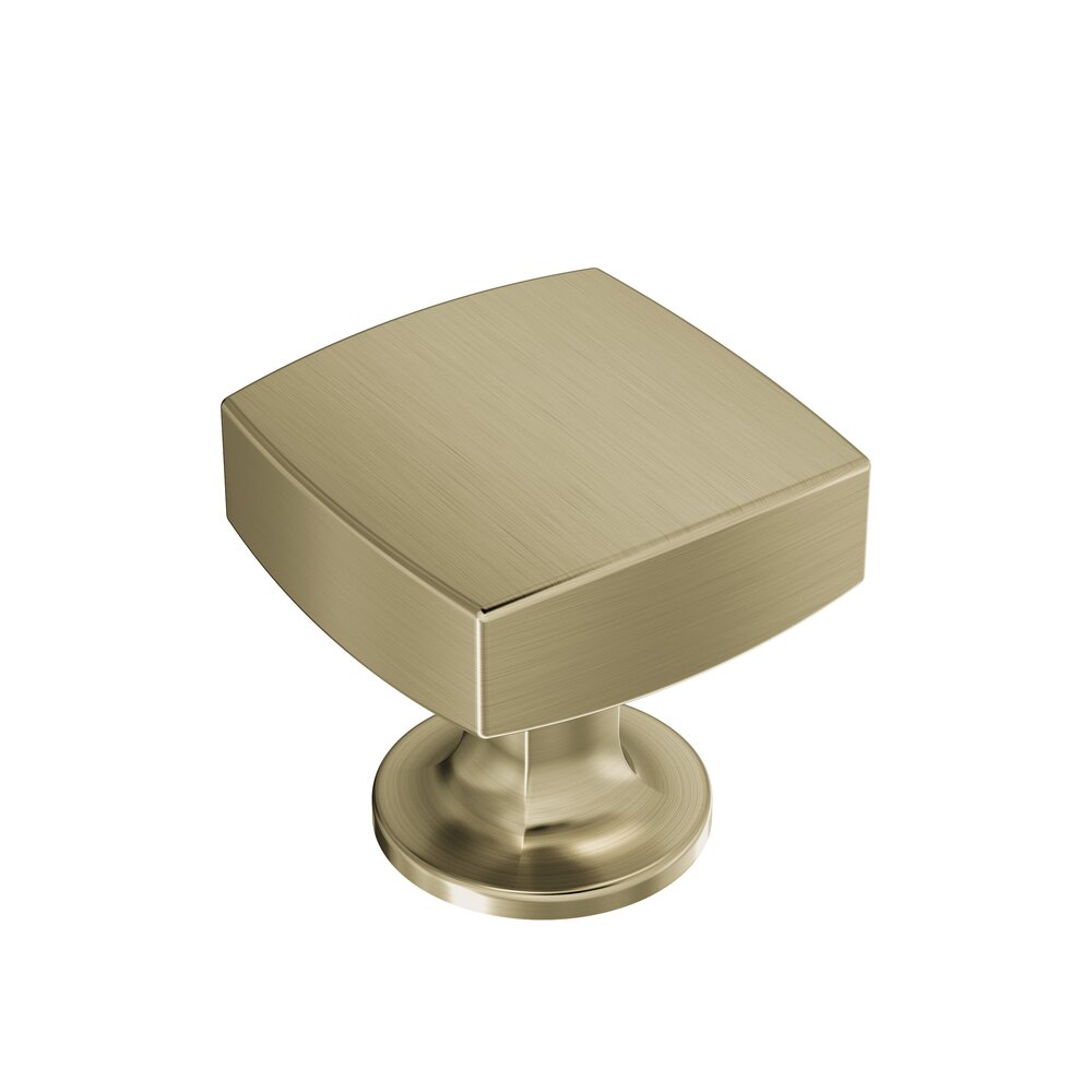 Amerock 1-1/4 in (32 mm) Length Square Cabinet Knob in Golden Champagne