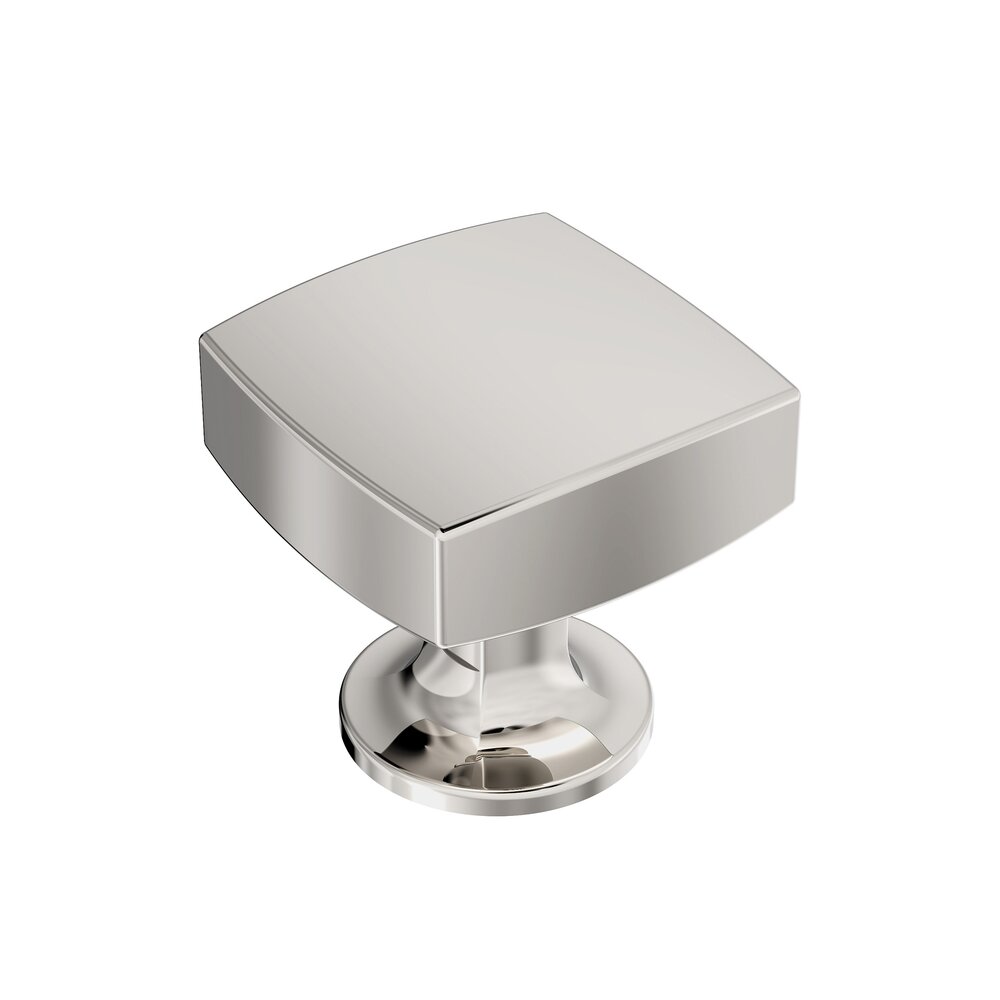 Amerock 1-1/4 in (32 mm) Length Square Cabinet Knob in Polished Nickel