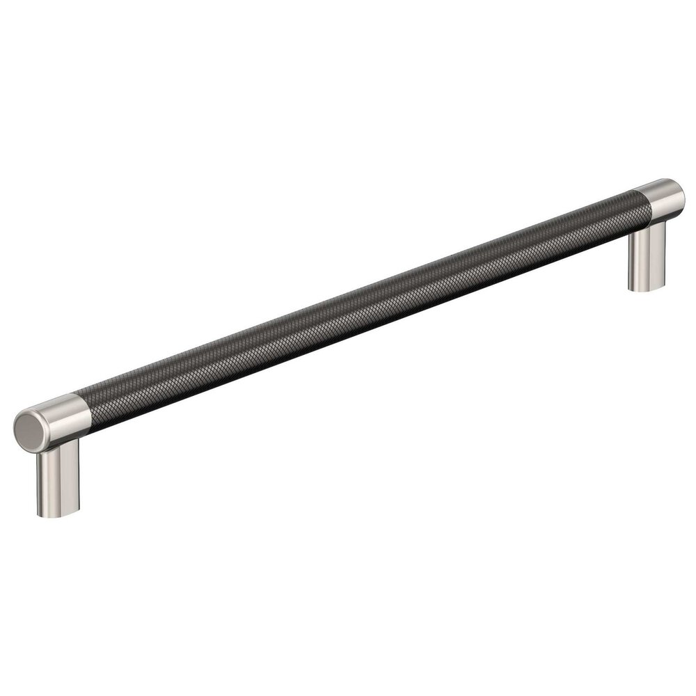 Amerock 18 inch (457mm) Center-to-Center Polished Nickel/Gunmetal Appliance Pull