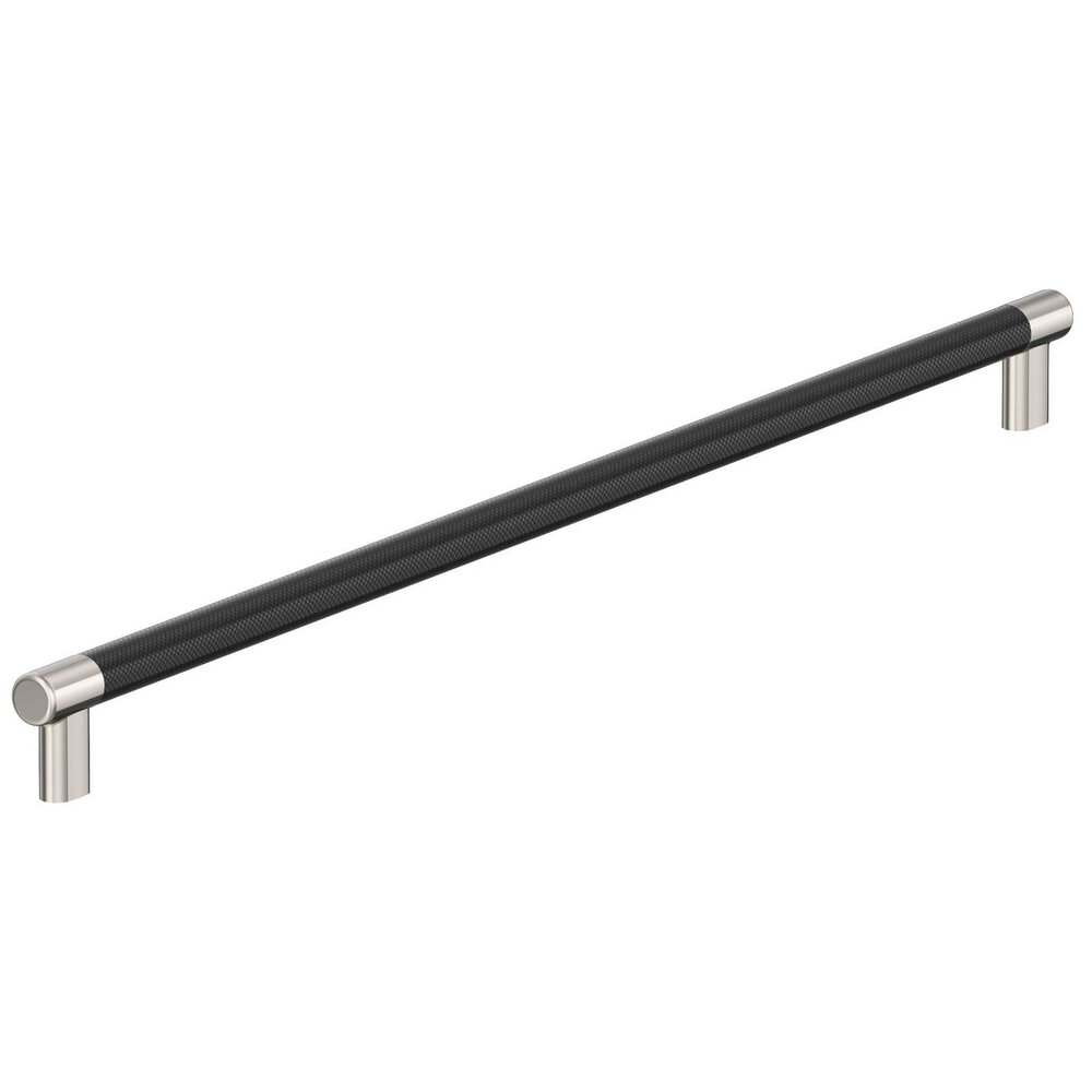 Amerock 24 inch (610mm) Center-to-Center Polished Nickel/Black Bronze Appliance Pull