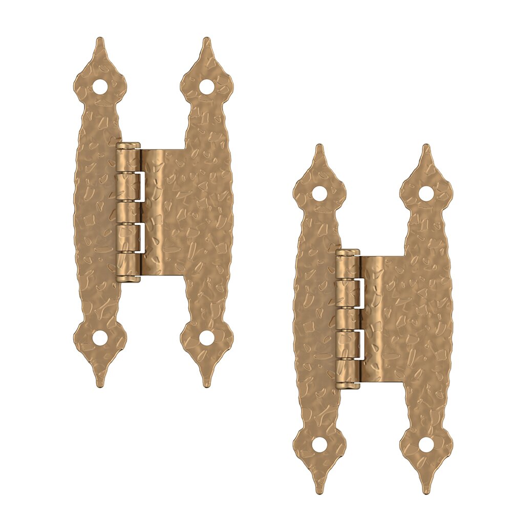 Amerock 3/8" (10 mm) Offset Non-Self Closing Face Mount Cabinet Hinge (Pair) in Champagne Bronze