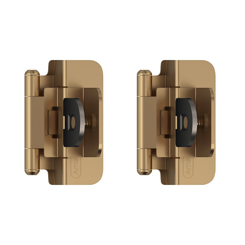 Amerock 3/8" (10 mm) Inset Double Demountable Cabinet Hinge (Pair) in Champagne Bronze