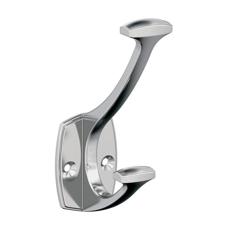 Amerock Vicinity Double Prong Wall Hook in Chrome