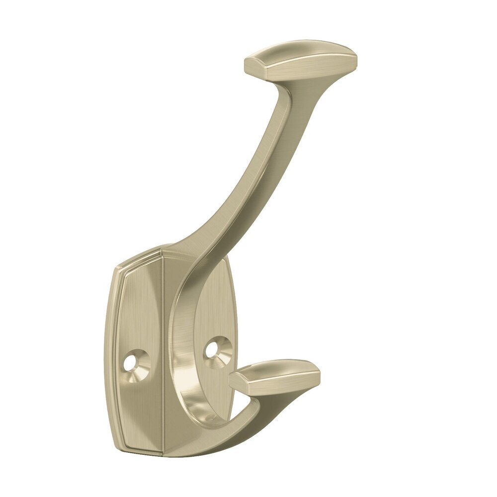 Amerock Vicinity Double Prong Wall Hook in Golden Champagne