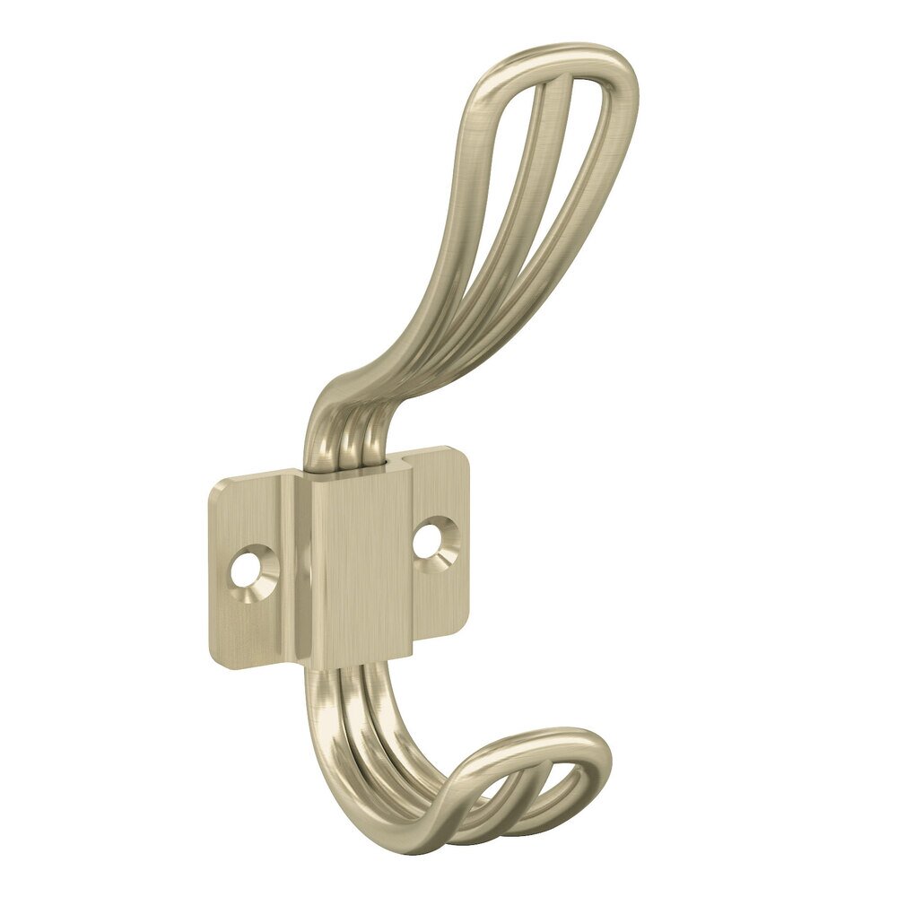 Amerock Vinland Double Prong Wall Hook in Golden Champagne