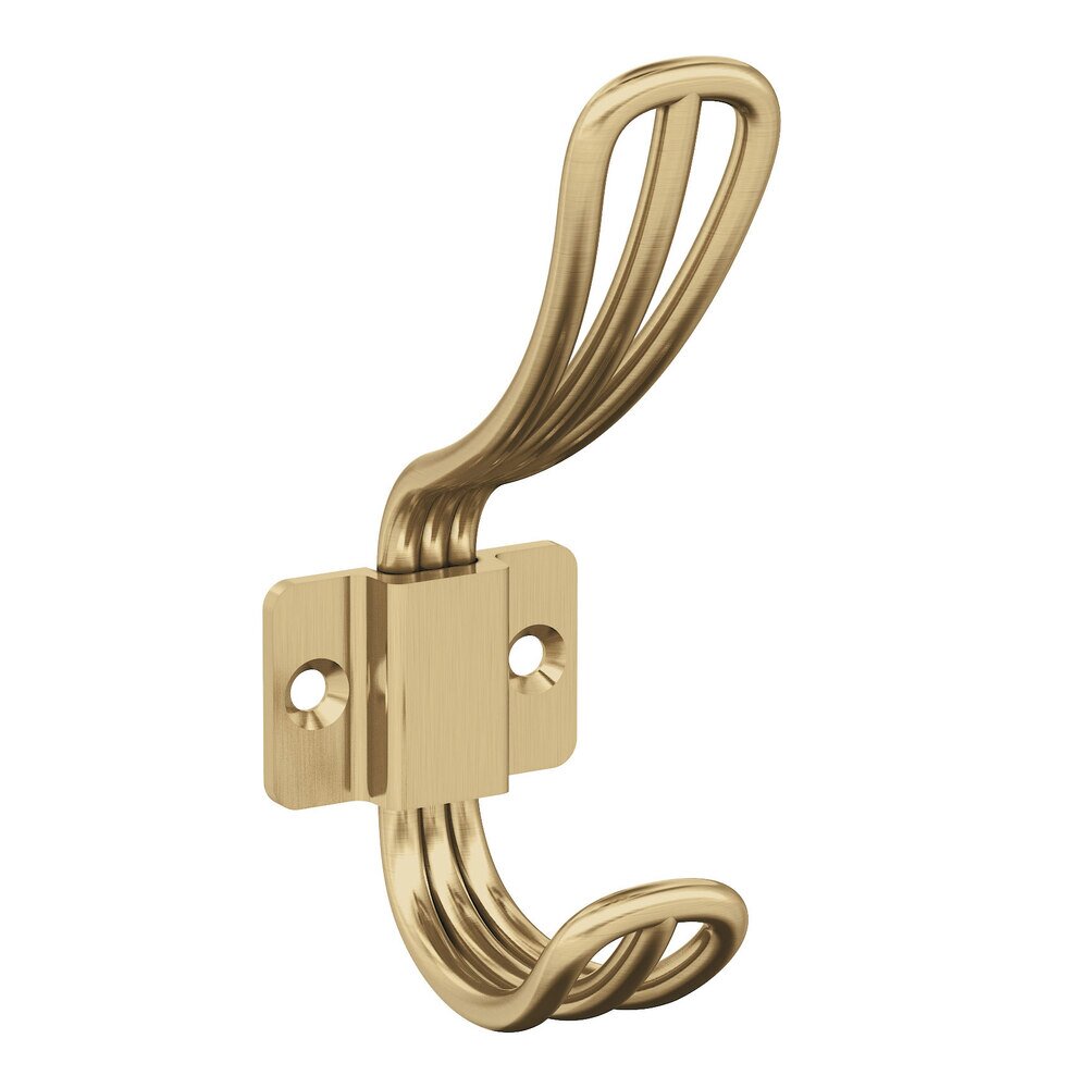 Amerock Vinland Double Prong Wall Hook in Champagne Bronze