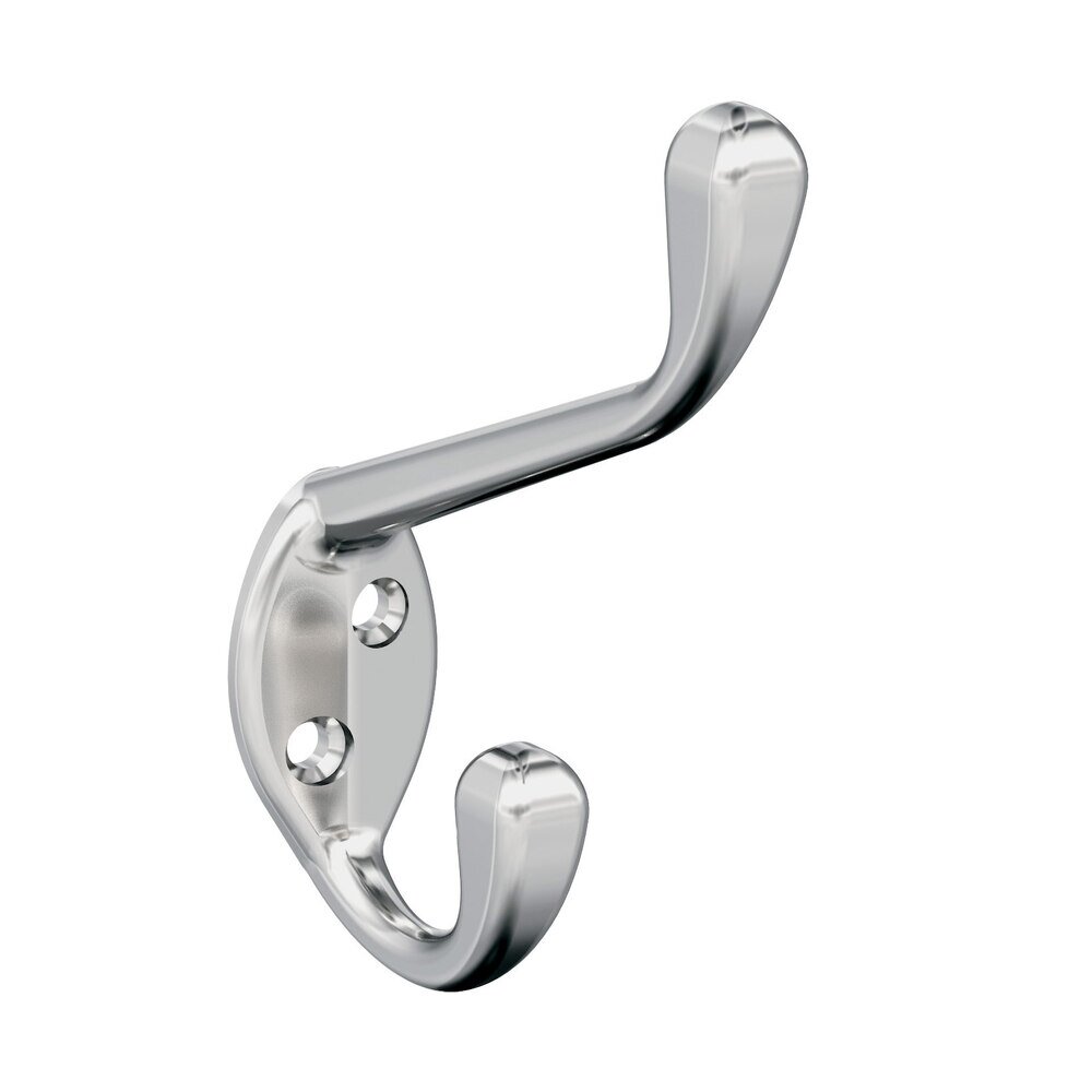 Amerock Noble Double Prong Wall Hook in Chrome