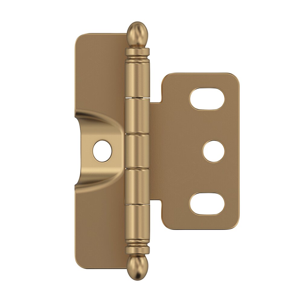 Amerock 3/4" (19 mm) Door Thickness Full Inset Full Wrap Ball Tip Cabinet Hinge (Single) in Champagne Bronze
