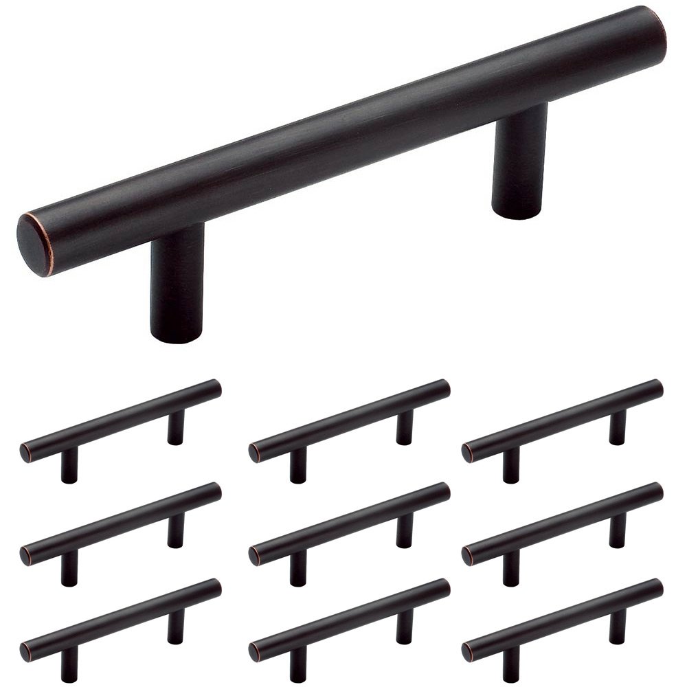 Amerock 10 Pack of 3" Centers (5 3/8" O/A) Bar Pull in Oil Rubbed Bronze