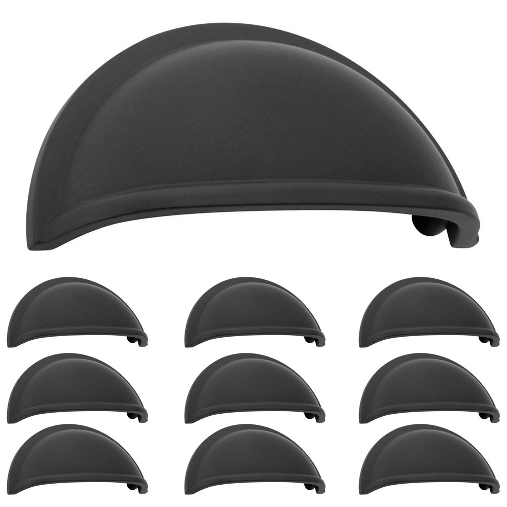 Amerock 10 Pack of 3" Centers Allison Cup Pull in Matte Black