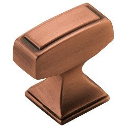 Amerock Knob 1 1/4" Rectangle in Brushed Copper