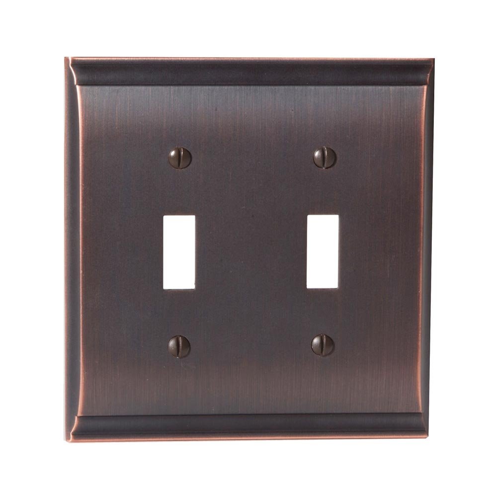 Amerock Double Toggle Wallplate in Oil Rubbed Bronze