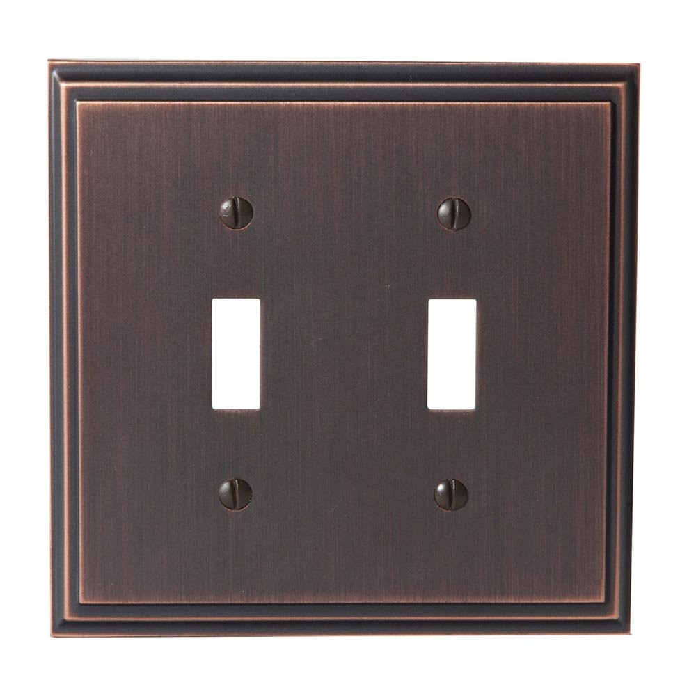 Amerock Double Toggle Wallplate in Oil Rubbed Bronze