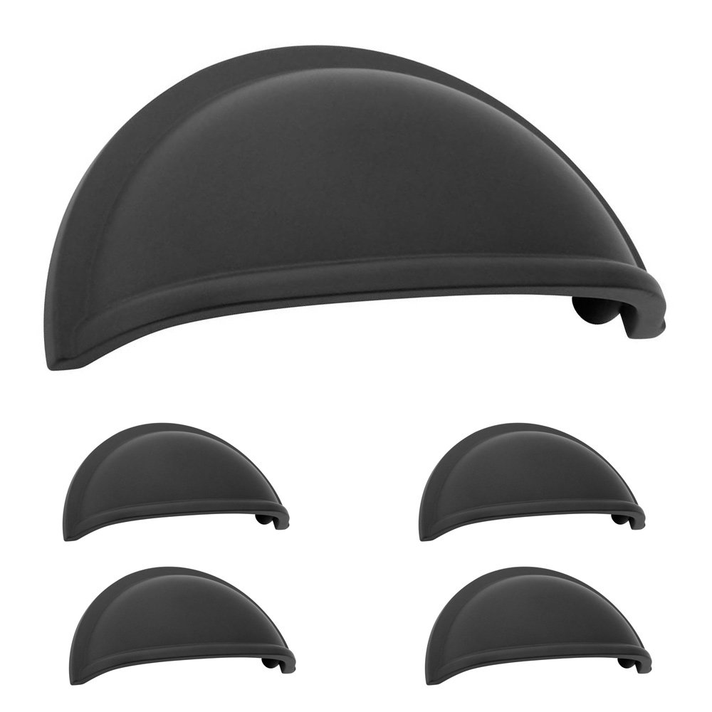 Amerock 5 Pack of 3" Centers Allison Cup Pull in Matte Black