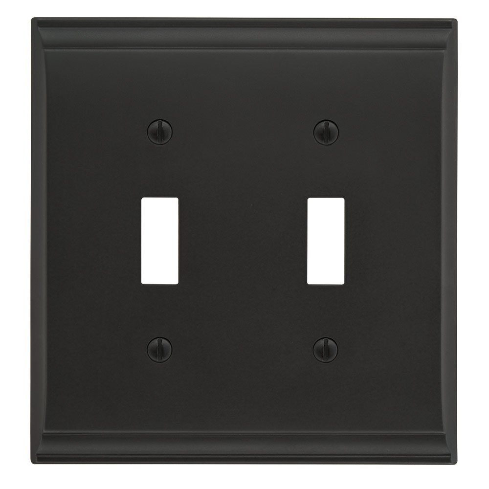 Amerock Double Toggle Wall Plate in Black Bronze