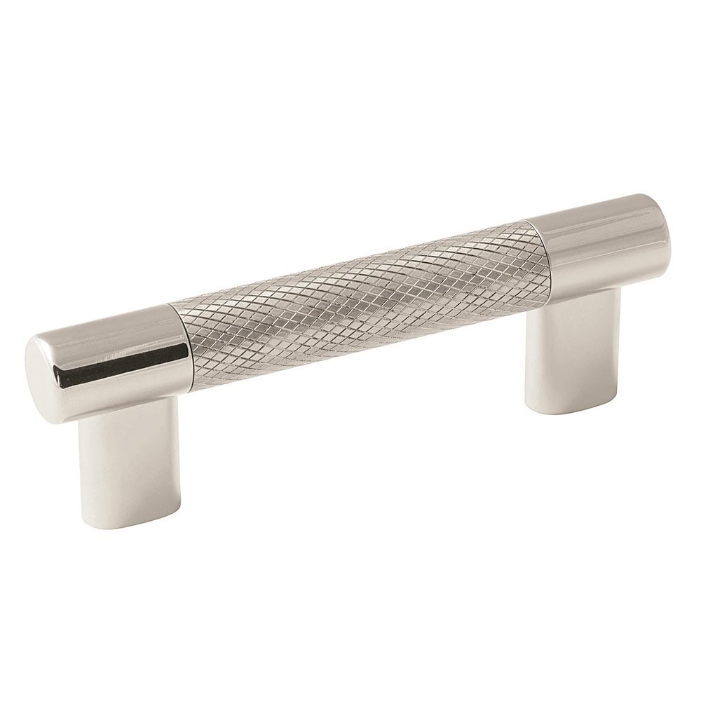 Amerock 3" & 3 3/4" Centers Handle in Polished Nickel and Stainless Steel