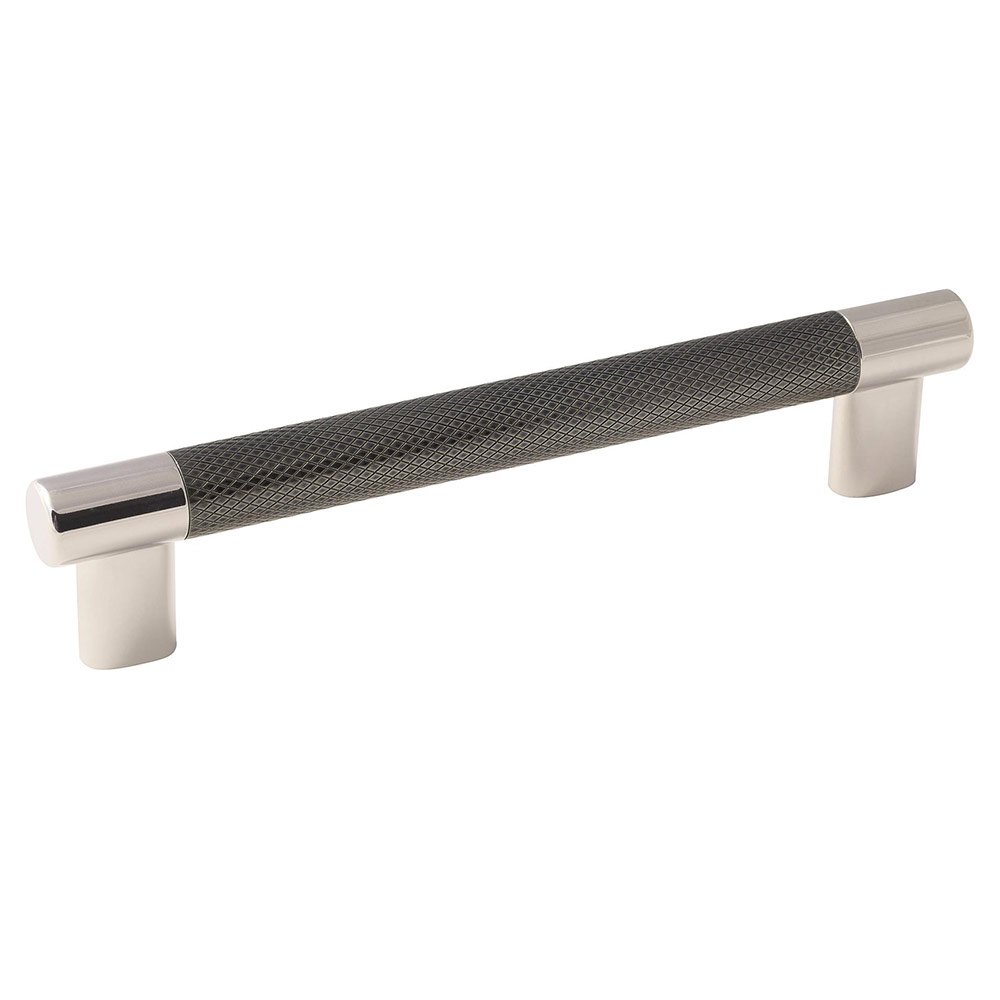 Amerock 6 1/4" Centers Handle in Polished Nickel and Gunmetal
