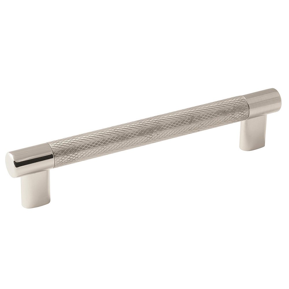 Amerock 6 1/4" Centers Handle in Polished Nickel and Stainless Steel