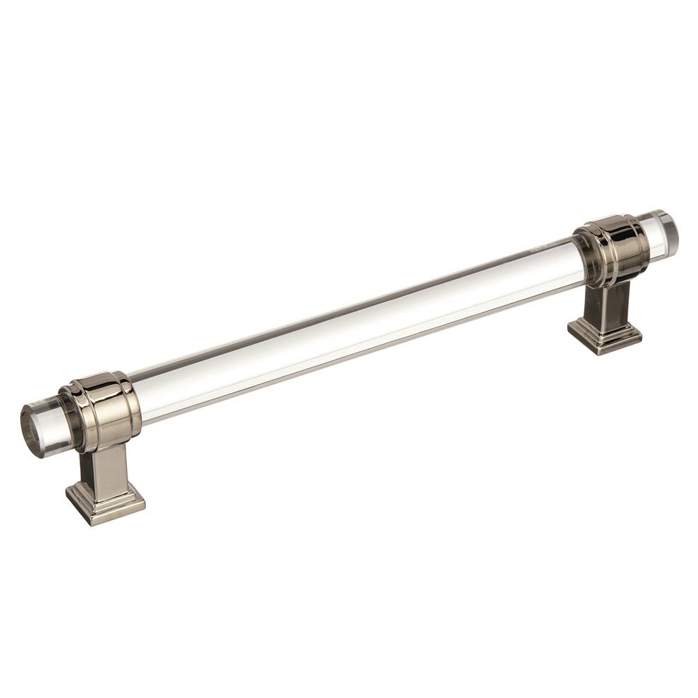 Amerock 6 1/4" Centers Cabinet Pull in Clear/Polished Nickel