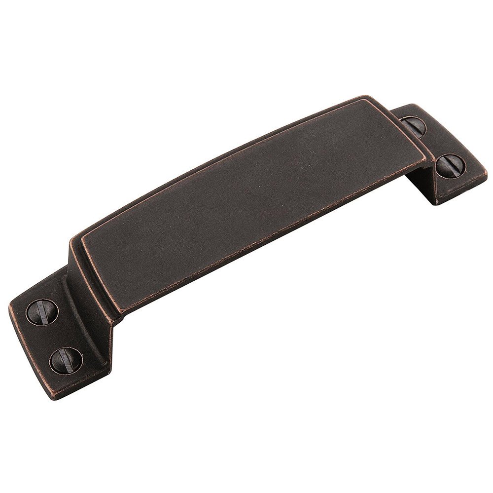Amerock 3 1/2" Centers Front Mounted Cup Pull in Dark Oiled Bronze