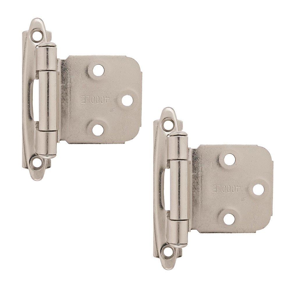 Amerock Self Closing Face Mount Overlay Variable Hinge (Pair) in Polished Chrome