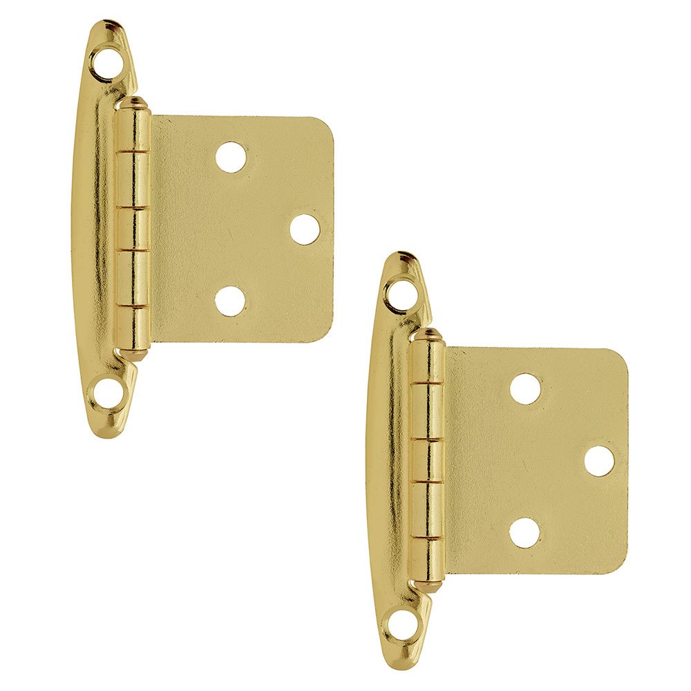 Amerock Non Self Closing Face Mount Variable Hinge (Pair) in Bright Brass