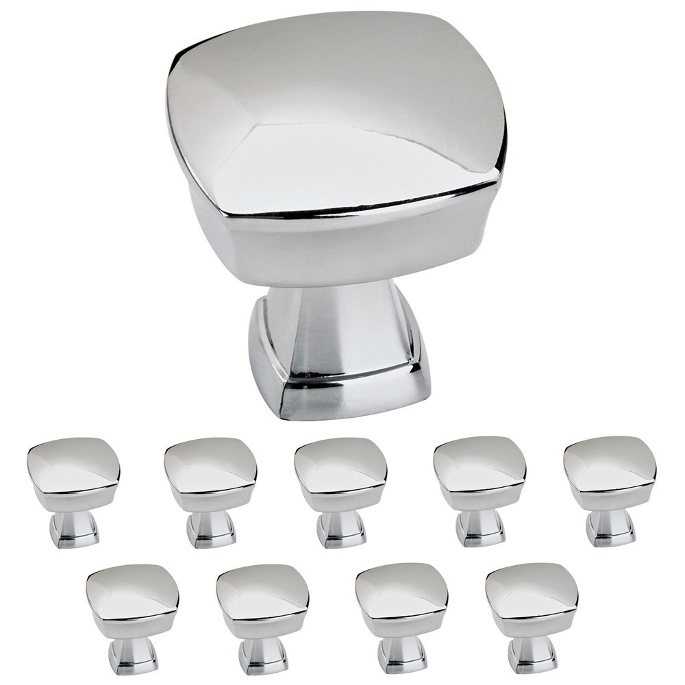 Amerock 10 Pack of 1 1/4" Long Knob in Polished Chrome
