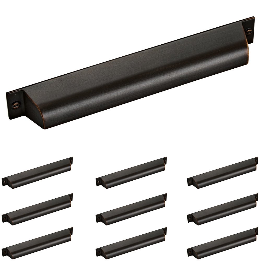 Amerock 10 Pack of 7" Centers Cup Pull in Oil Rubbed Bronze
