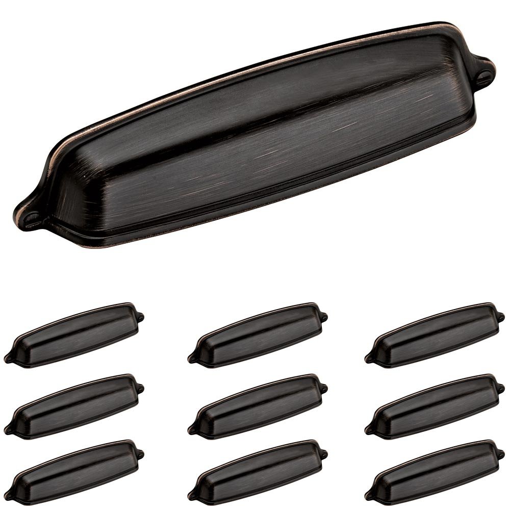Amerock 10 Pack of 5" Centers Cup Pull in Oil Rubbed Bronze