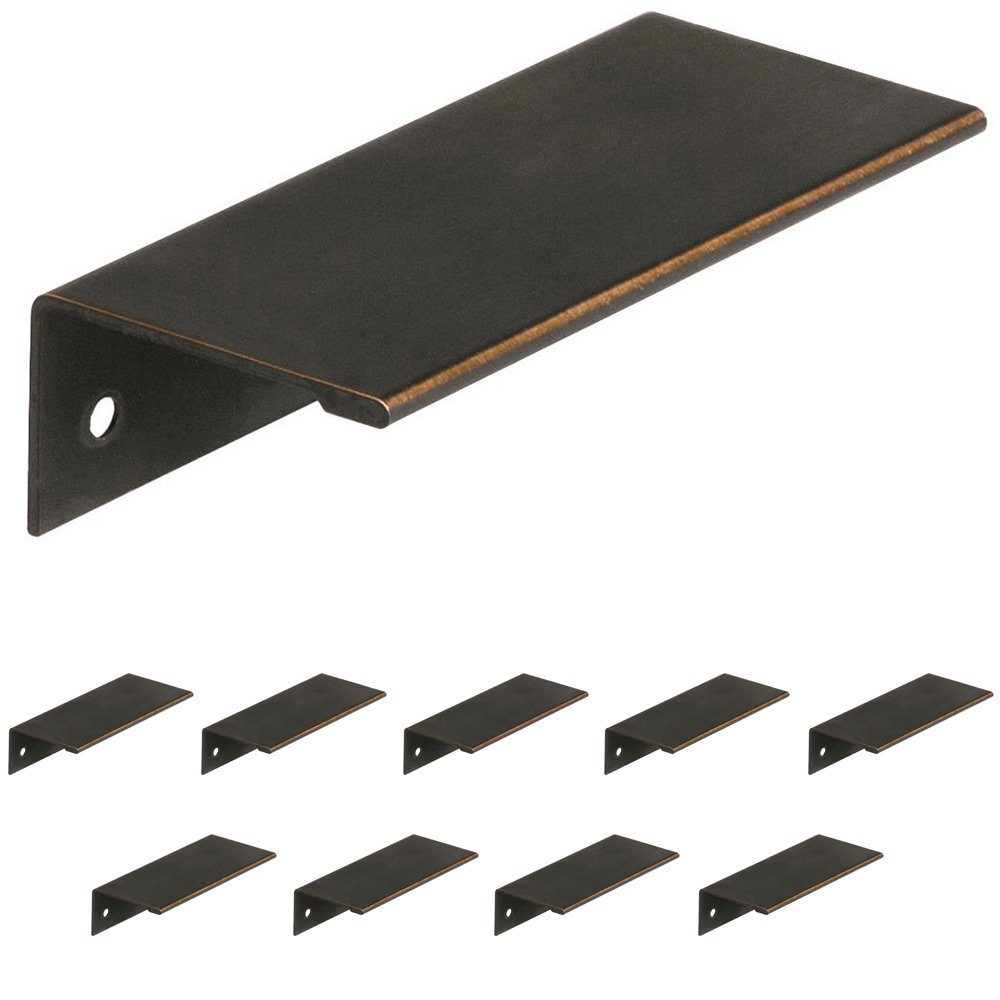 Amerock 10 Pack of 3 13/16" Long Edge Pull in Oil Rubbed Bronze