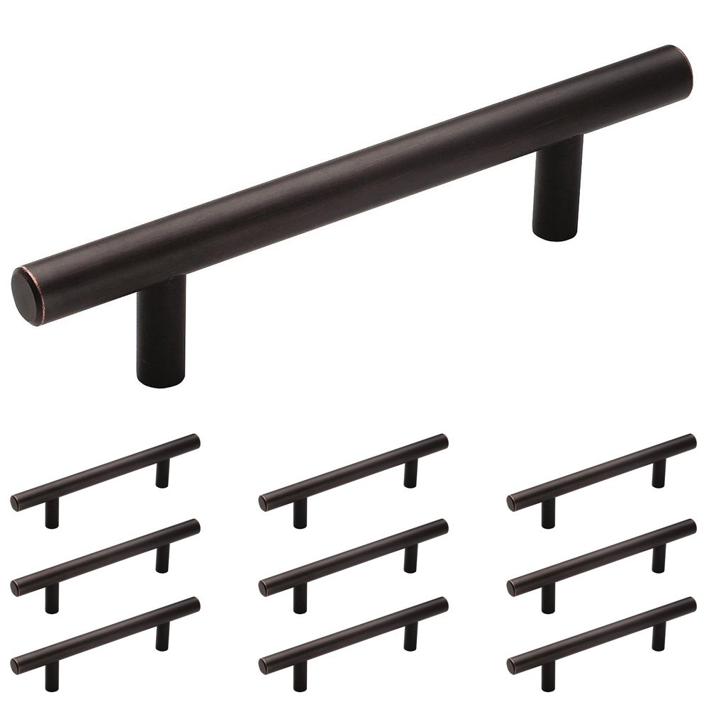 Amerock 10 Pack of 3 3/4" Centers European Bar Pull in Oil Rubbed Bronze