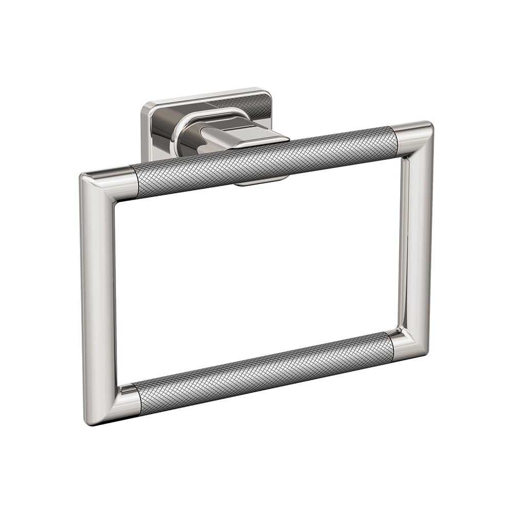 Amerock 5 1/4" (133 mm) Length Towel Ring in Polished Nickel and Stainless Steel