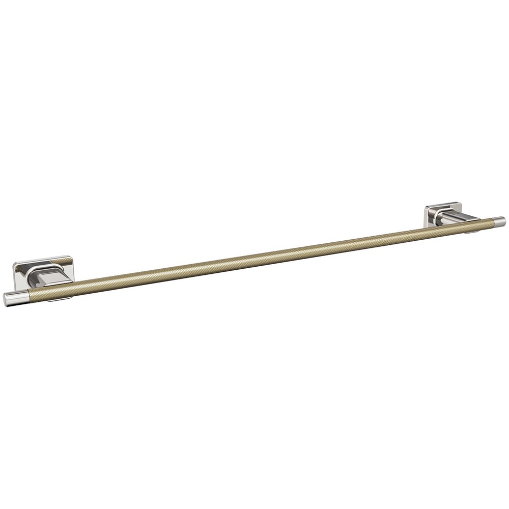 Amerock 24" (610 mm) Towel Bar in Polished Nickel and Golden Champagne