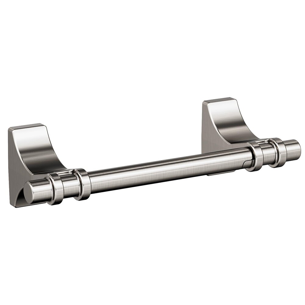 Amerock Pivoting Double Post Toilet Paper Holder in Brushed Nickel