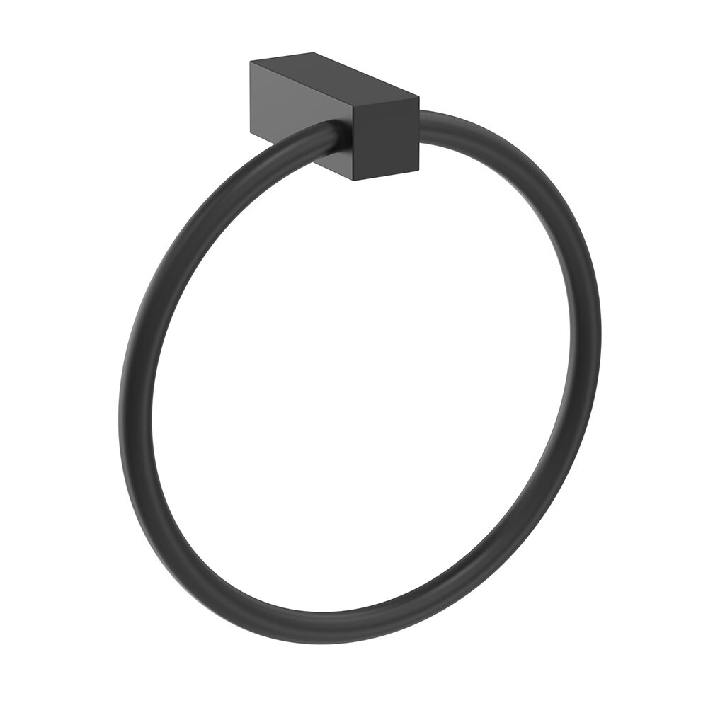 Amerock 6 1/2" (165 mm) Length Towel Ring in Matte Black