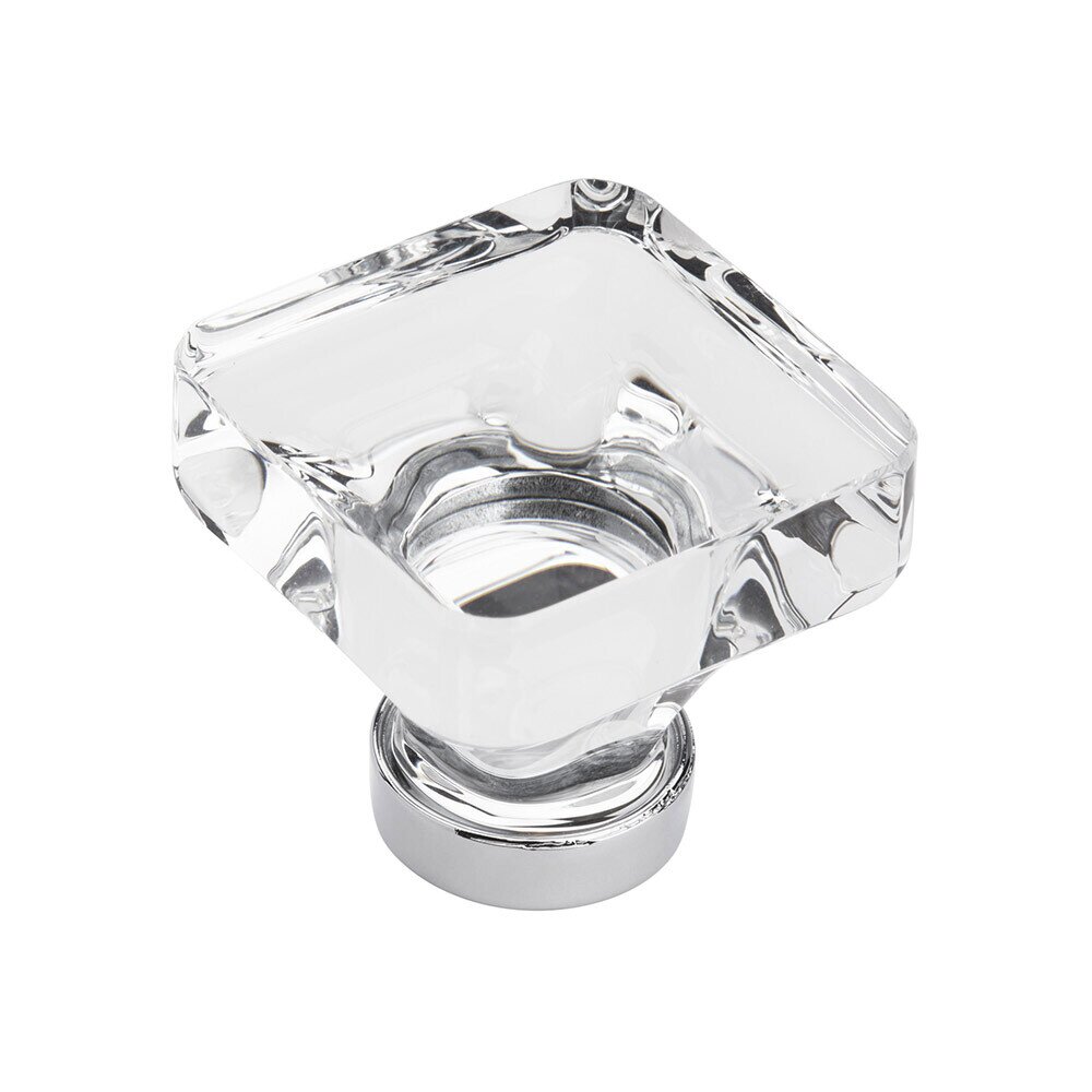 Amerock 1 3/8" (35mm) Long Knob in Clear/Polished Chrome