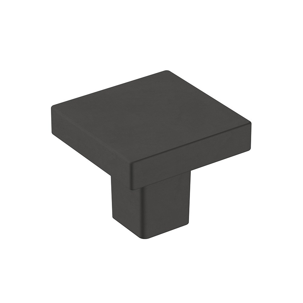 Amerock 1 3/16" (30mm) Square Knob in Flat Black