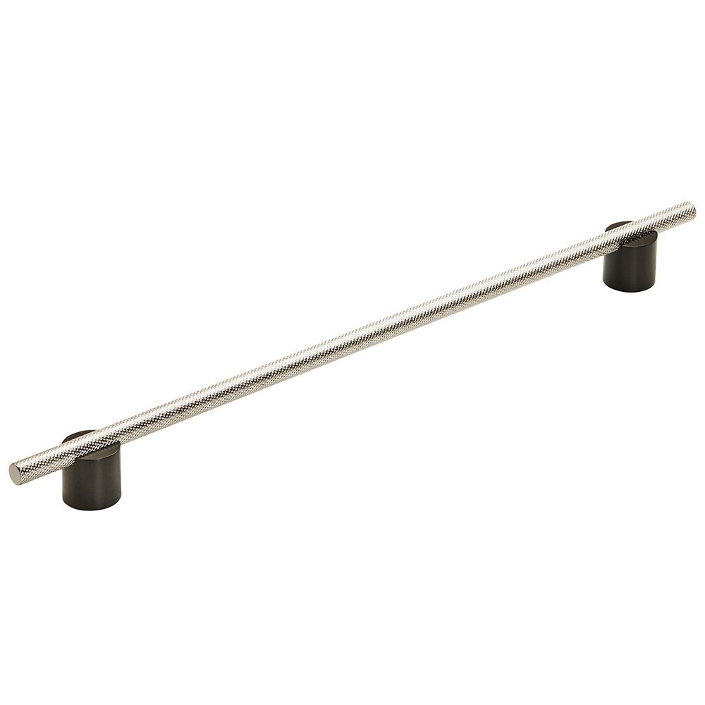 Amerock 12 5/8" (320mm) Centers Pull in Flat Black And Polished Nickel