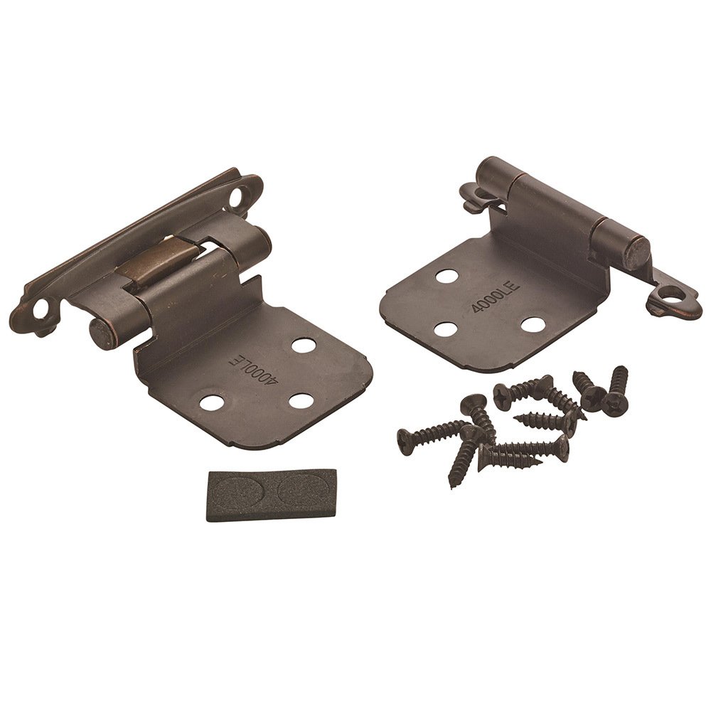 Amerock Self Closing Face Mount Overlay Variable Hinge (Pair) in Oil Rubbed Bronze