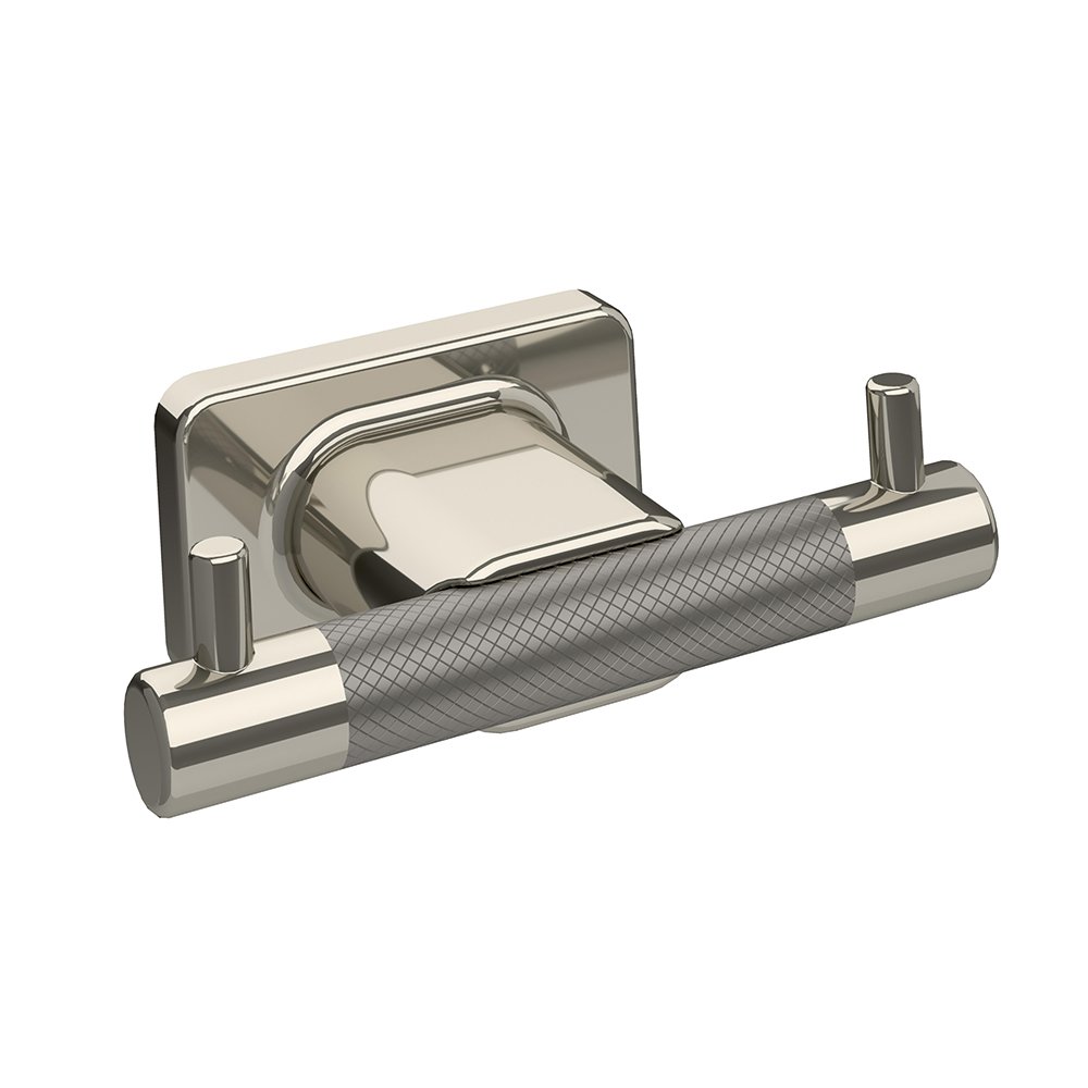 Amerock Double Robe Hook in Polished Nickel And Stainless Steel