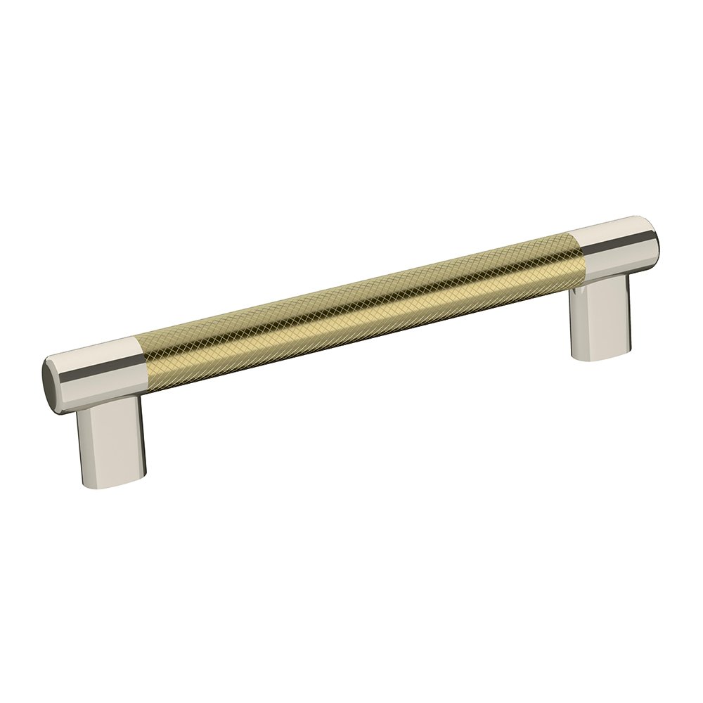 Amerock 6 1/4 (160 mm) Centers Pull in Polished Nickel And Golden Champagne