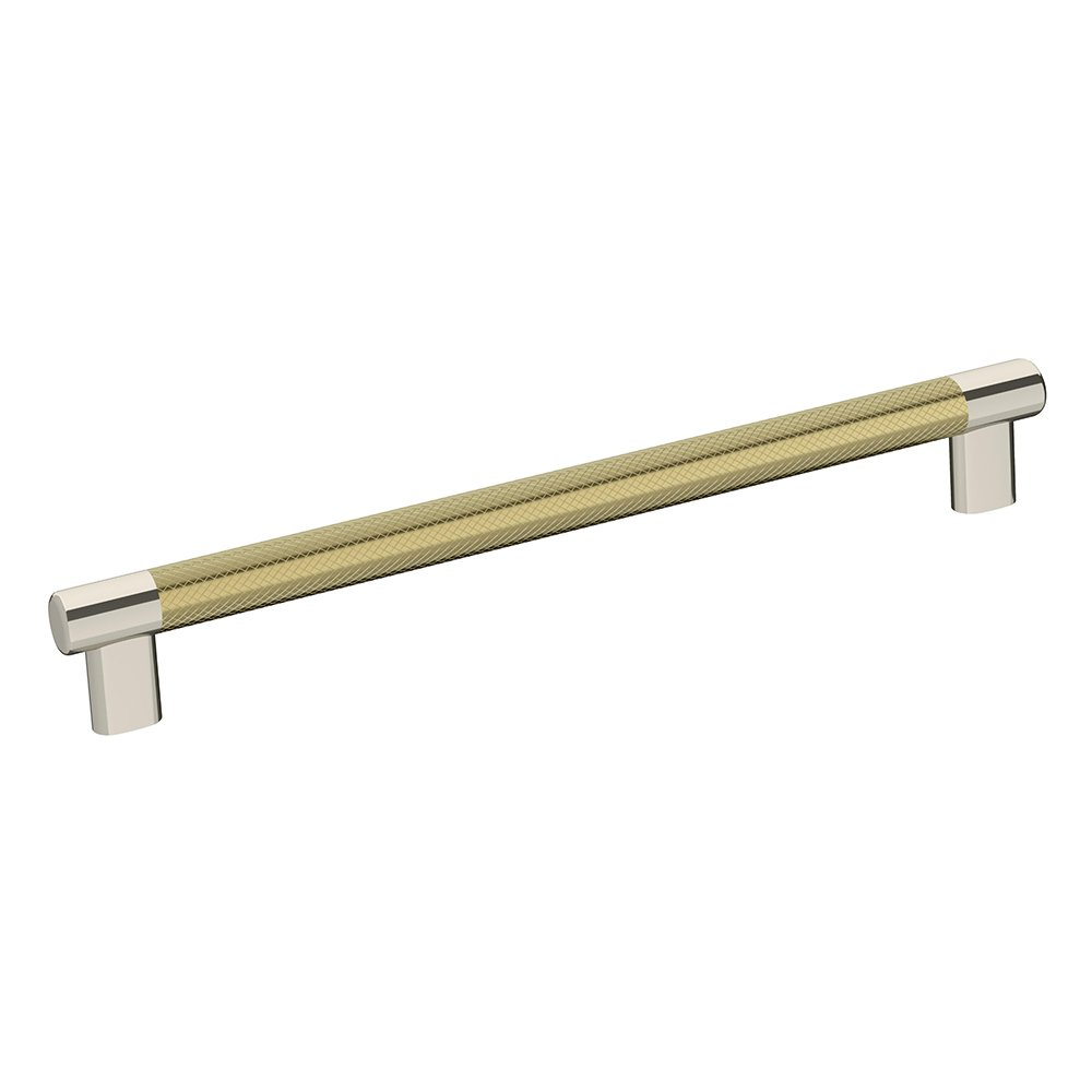 Amerock 10" (256 mm) Centers Pull in Polished Nickel And Golden Champagne