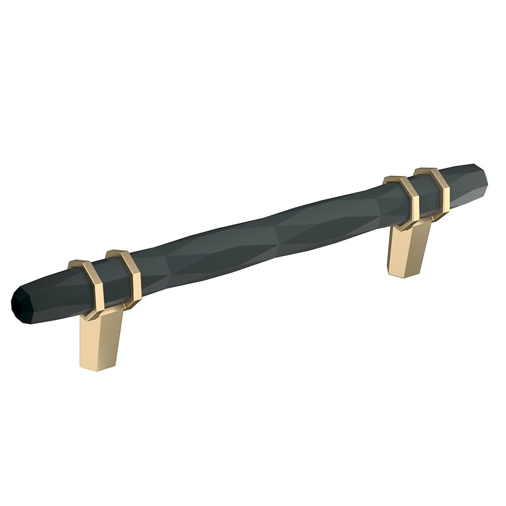 Amerock 5" (128 mm) Centers Pull in Black Bronze And Golden Champagne