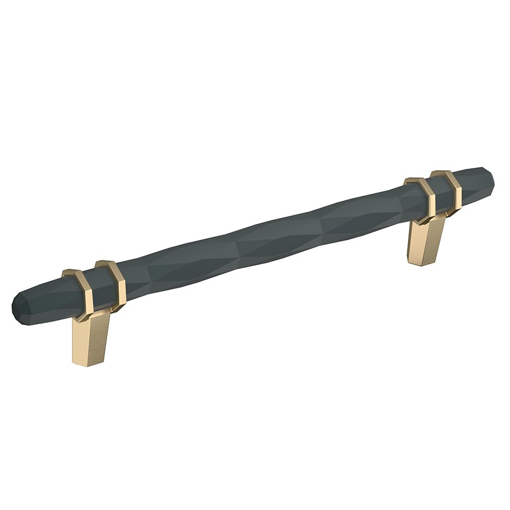 Amerock 6 1/4 (160 mm) Centers Pull in Black Bronze And Golden Champagne