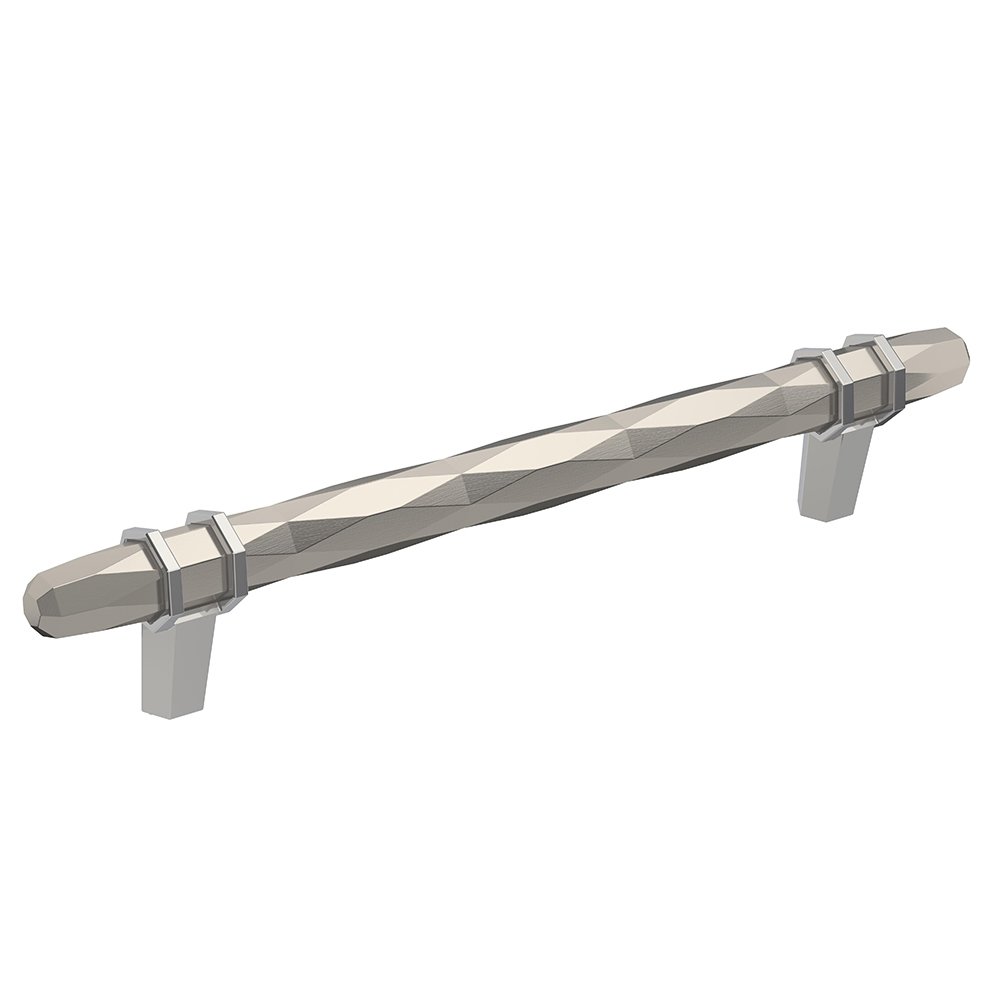 Amerock 6 1/4 (160 mm) Centers Pull in Satin Nickel And Polished Chrome