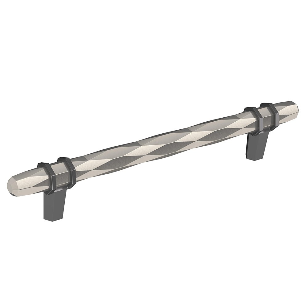 Amerock 6 1/4 (160 mm) Centers Pull in Polished Nickel And Black Chrome