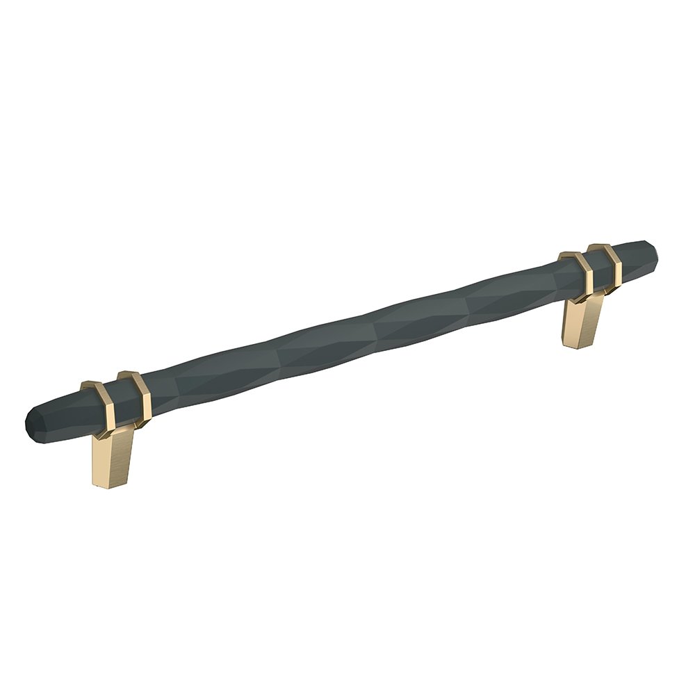 Amerock 8" (203 mm) Centers Pull in Black Bronze And Golden Champagne