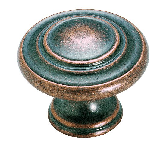 Amerock Weathered Copper 3 Ring Knob 1 5/16"