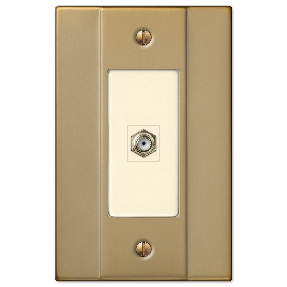 Amerelle Wallplates Single Cable Wallplate in Brushed Bronze