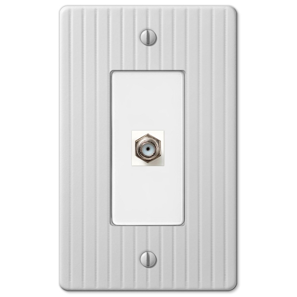 Amerelle Wallplates Single Cable Wallplate in White